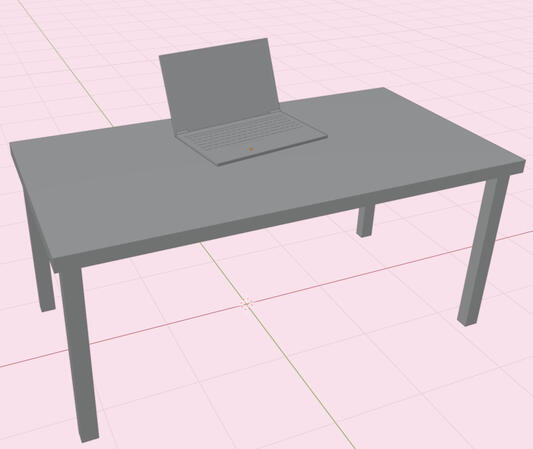 desk w/ laptop desk w/ laptop